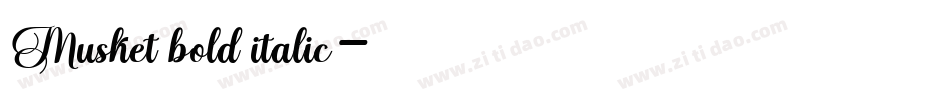 Musket bold italic字体转换